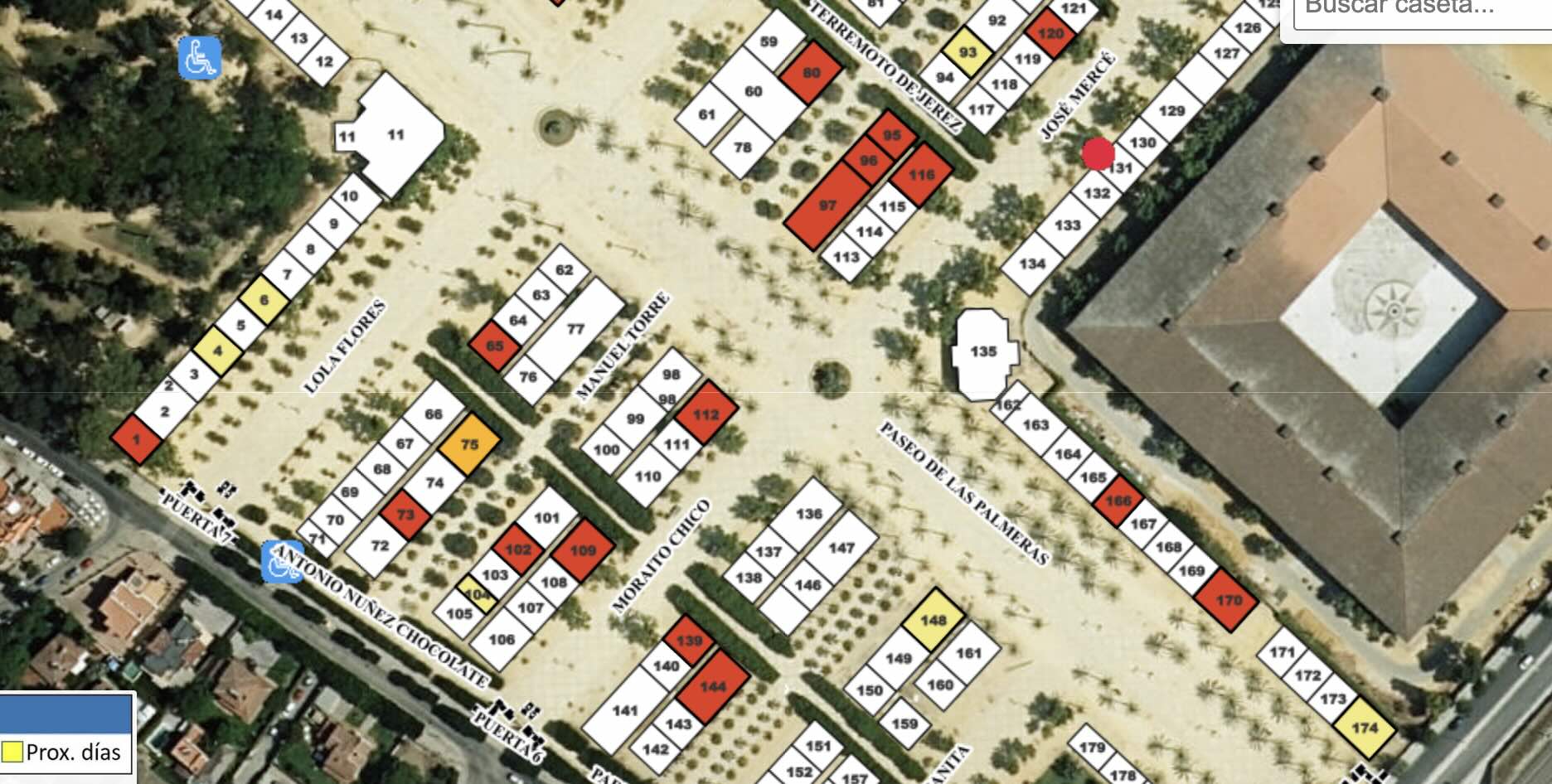 El plano de la Feria de la web del Ayuntamiento.