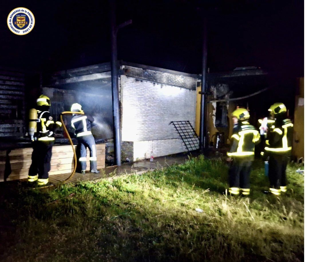 Actuación de los bomberos.