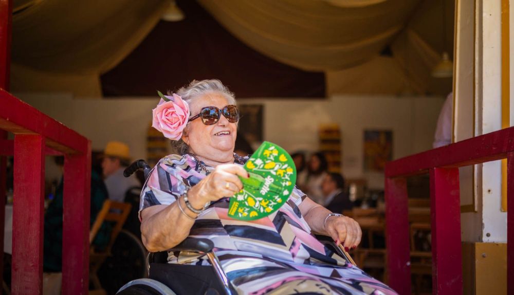 Esperanza Reina lleva 23 años viviendo en la residencia de mayores San Juan Grande en Jerez.