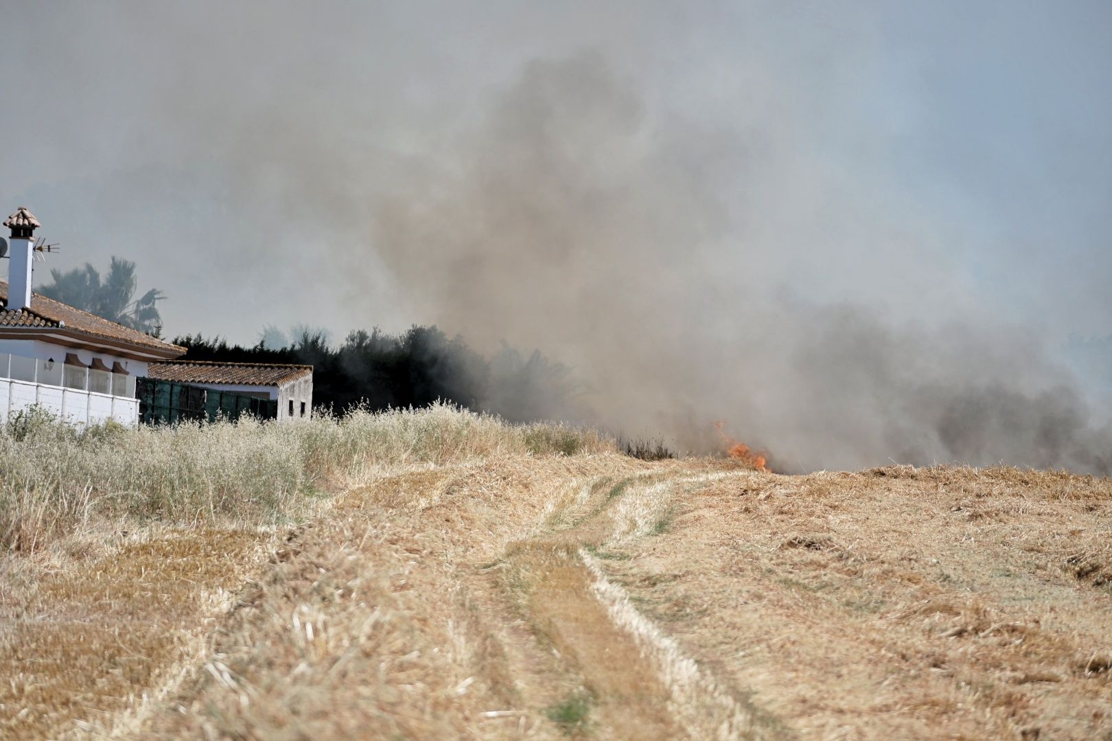 Incendio cerca de Montequinto.