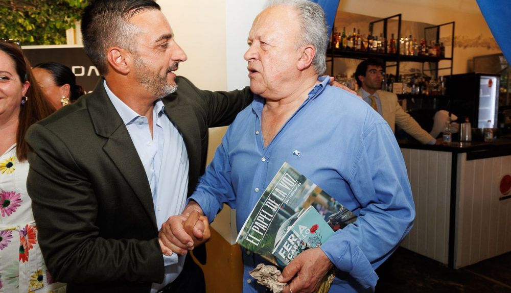 José Antonio Díaz y Pedro Pacheco, este pasado jueves en la caseta de lavozdelsur.es.