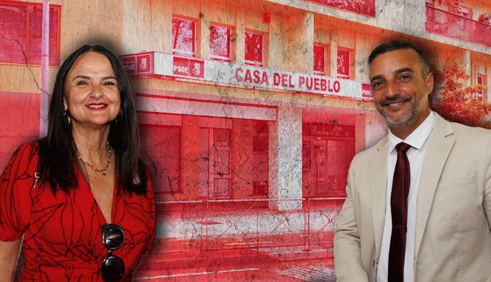 Primarias en el PSOE de Jerez. África Becerra y José Antonio Díaz, en dos imágenes de esta Feria.