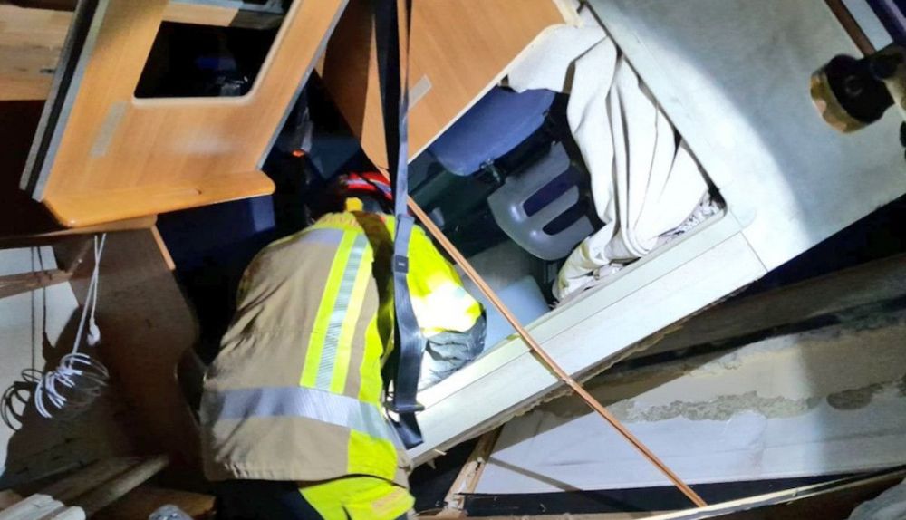 Rescate de los bomberos.