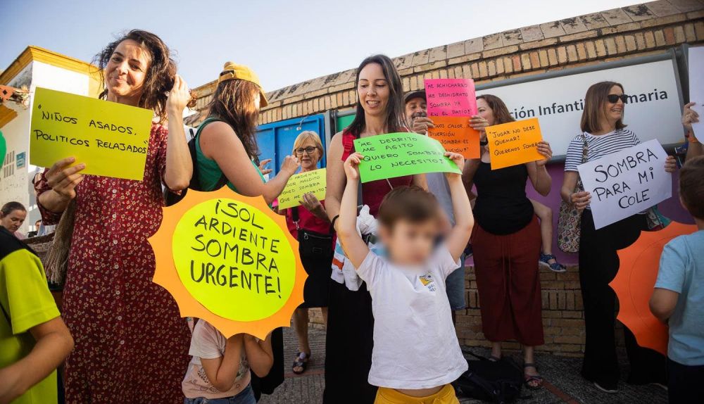 La movilización llevada a cabo por las familias del CEIP Gloria Fuertes.