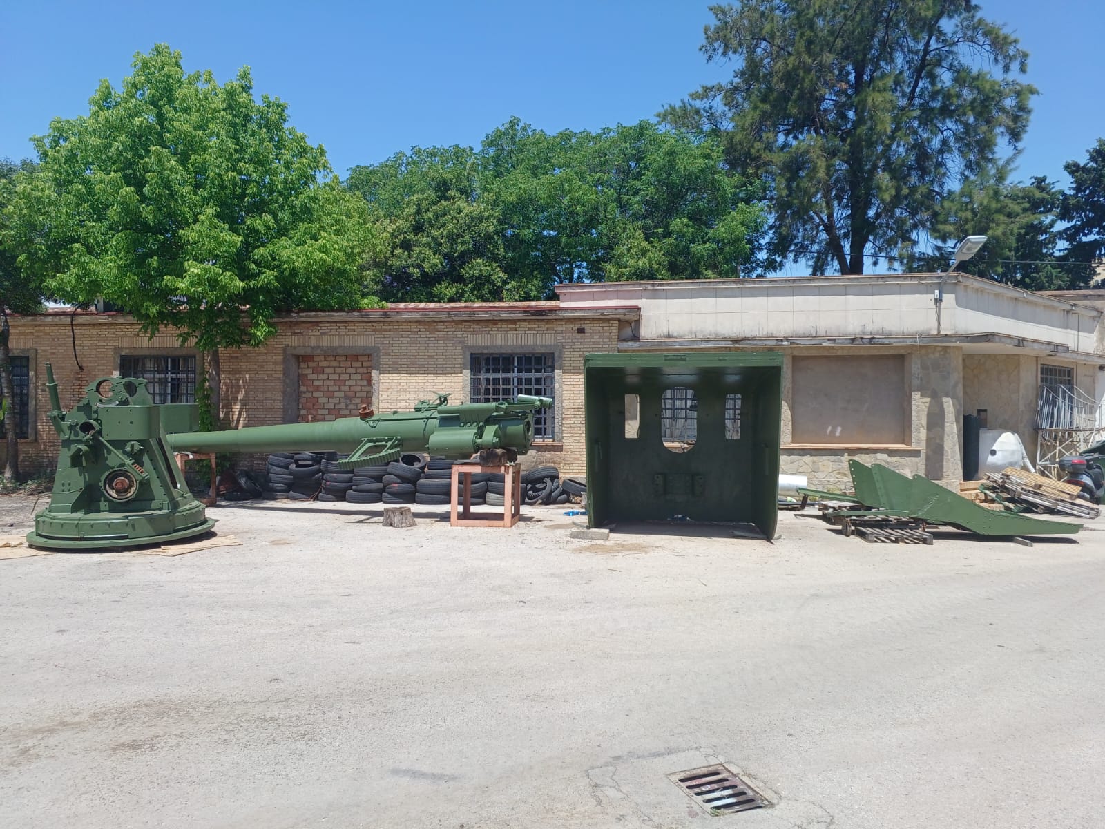 Estado actual del cañón tras ser restaurado. 