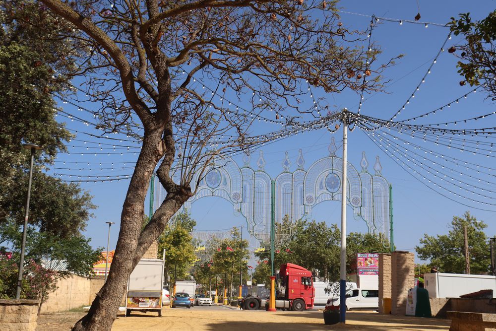 Preparación de la Feria de Puerto Real.
