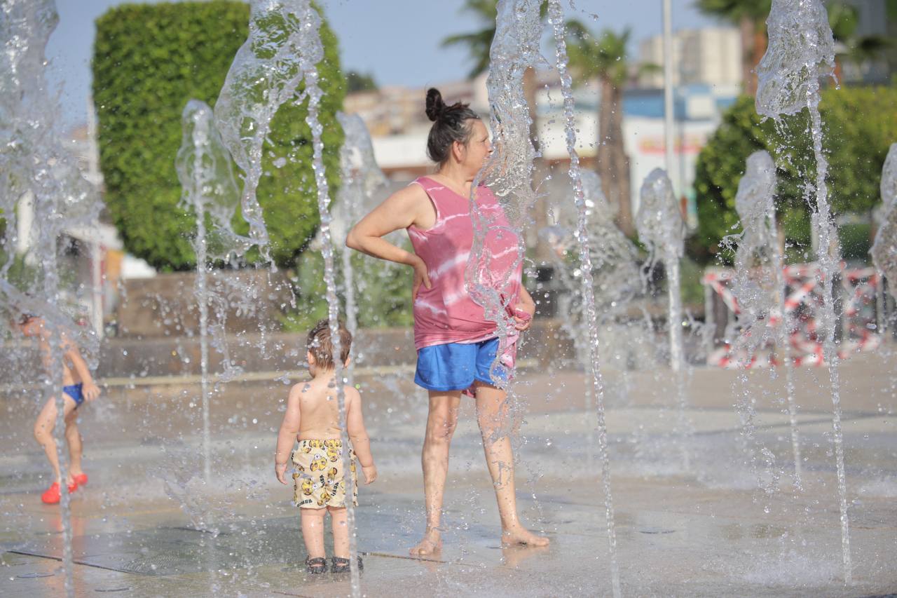 Una manera de refrescarse en Jerez ante las altas temperaturas.