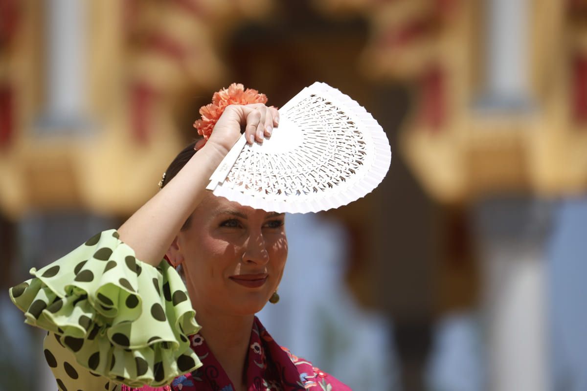 Un abanico a modo de visera.