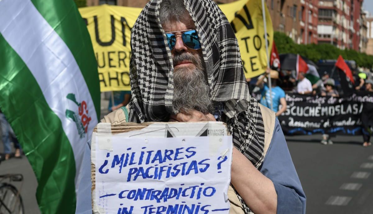 Un momento de las protestas en Sevilla.