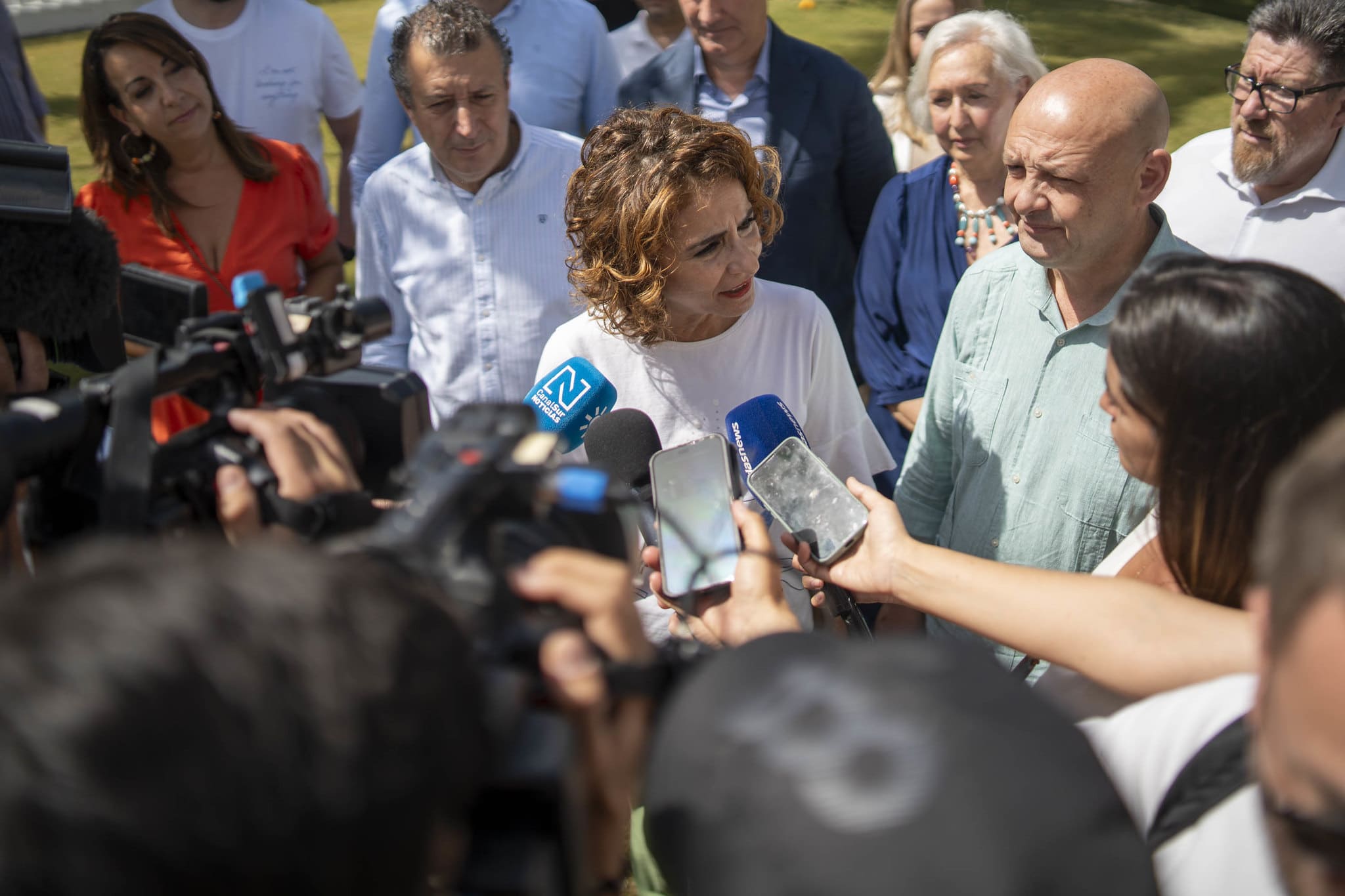 La líder del PSOE andaluz, María Jesús Montero, este sábado.