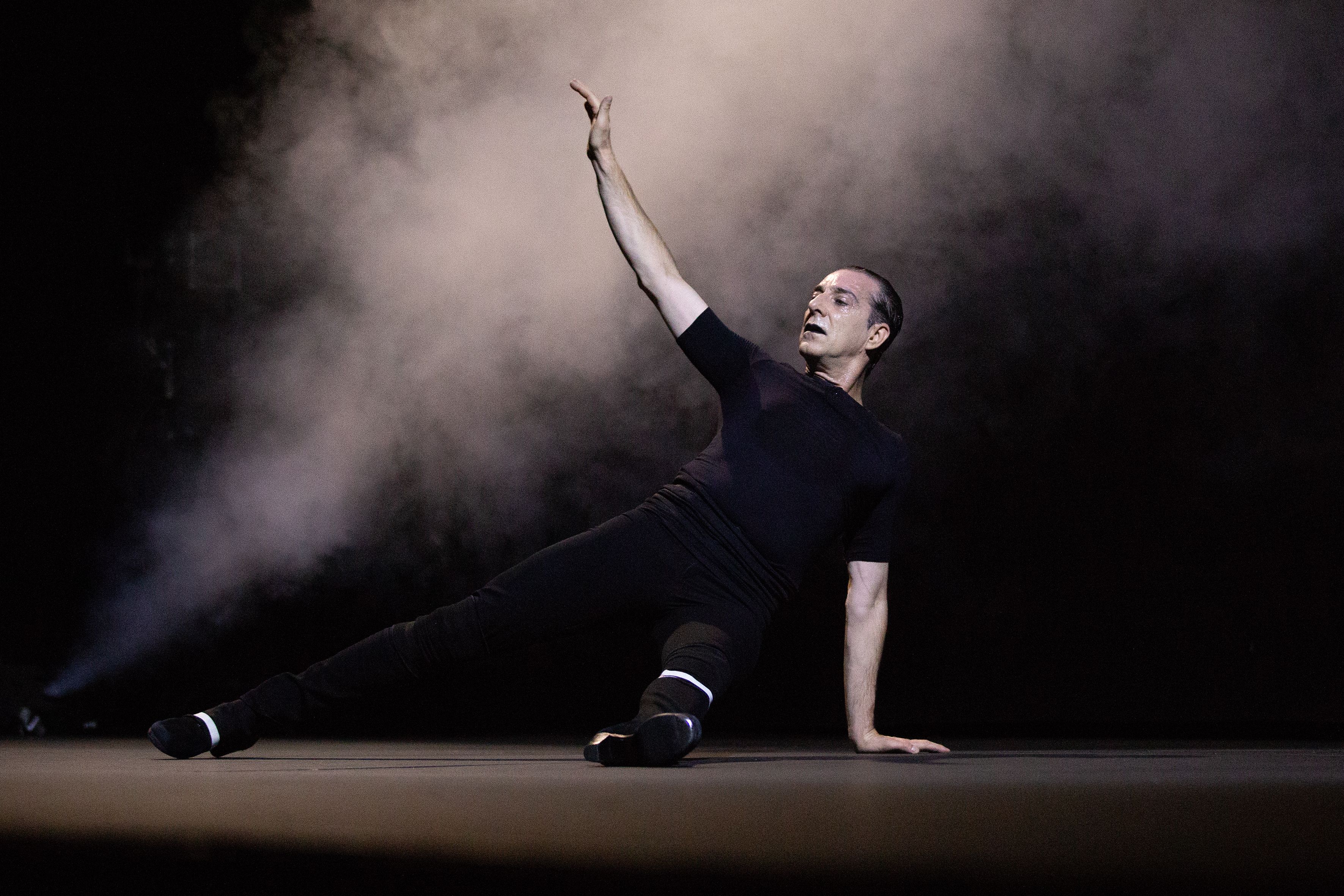 Andrés Marín, durante un pasaje del espectáculo 'Recto y Solo'.