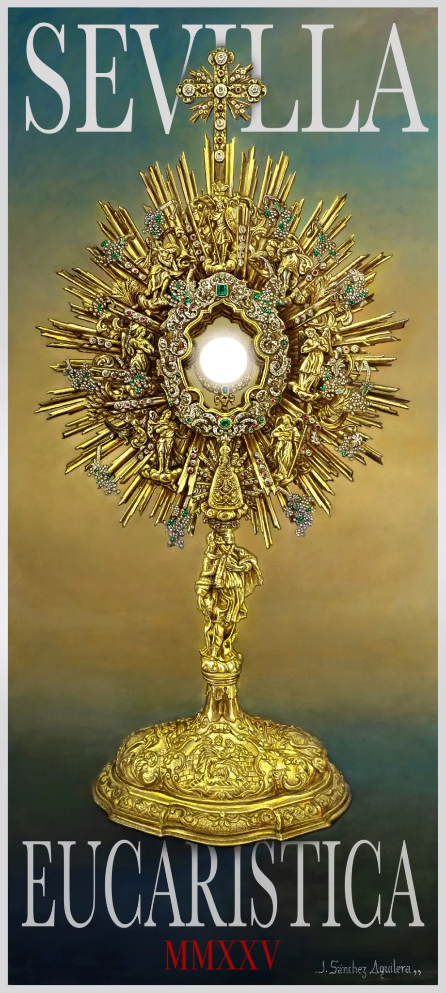 Cartel 'Sevilla Eucaristica 2025' de Sánchez Aguilera. 