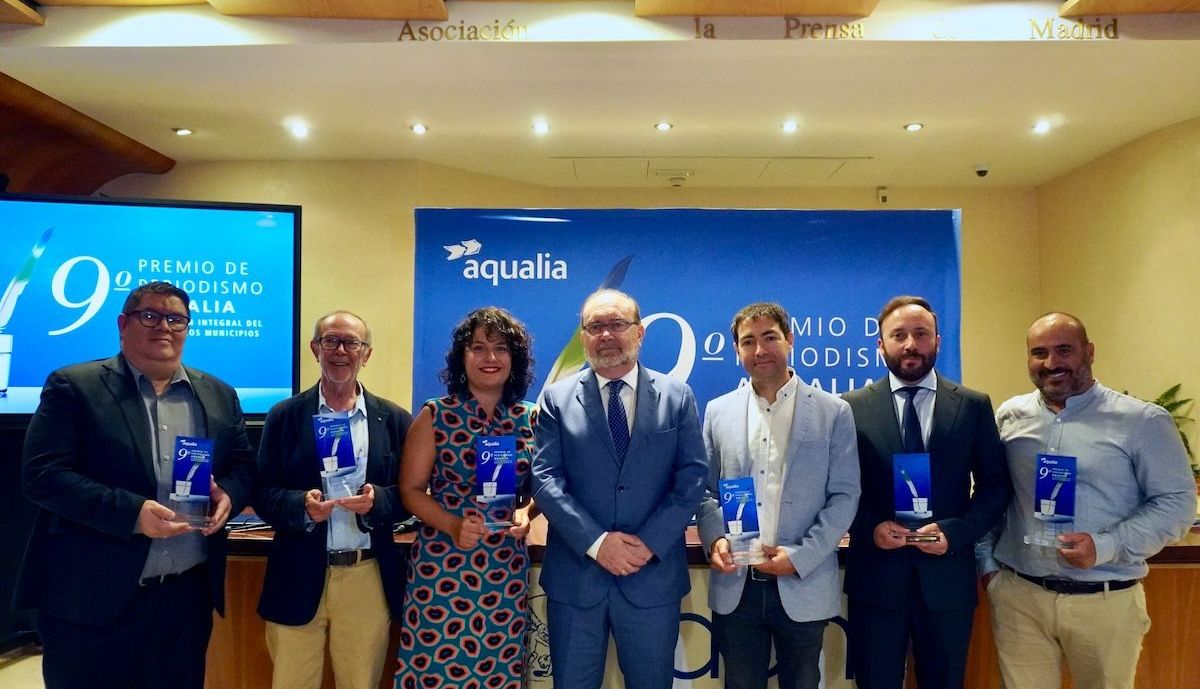Todos los premiados del Premio de Periodismo de Aqualia.