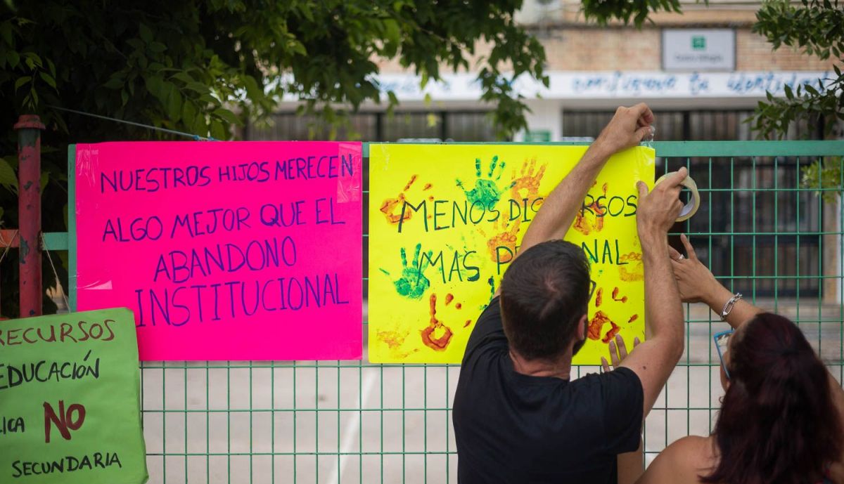 Protesta de colegios de Jerez, en una imagen reciente.