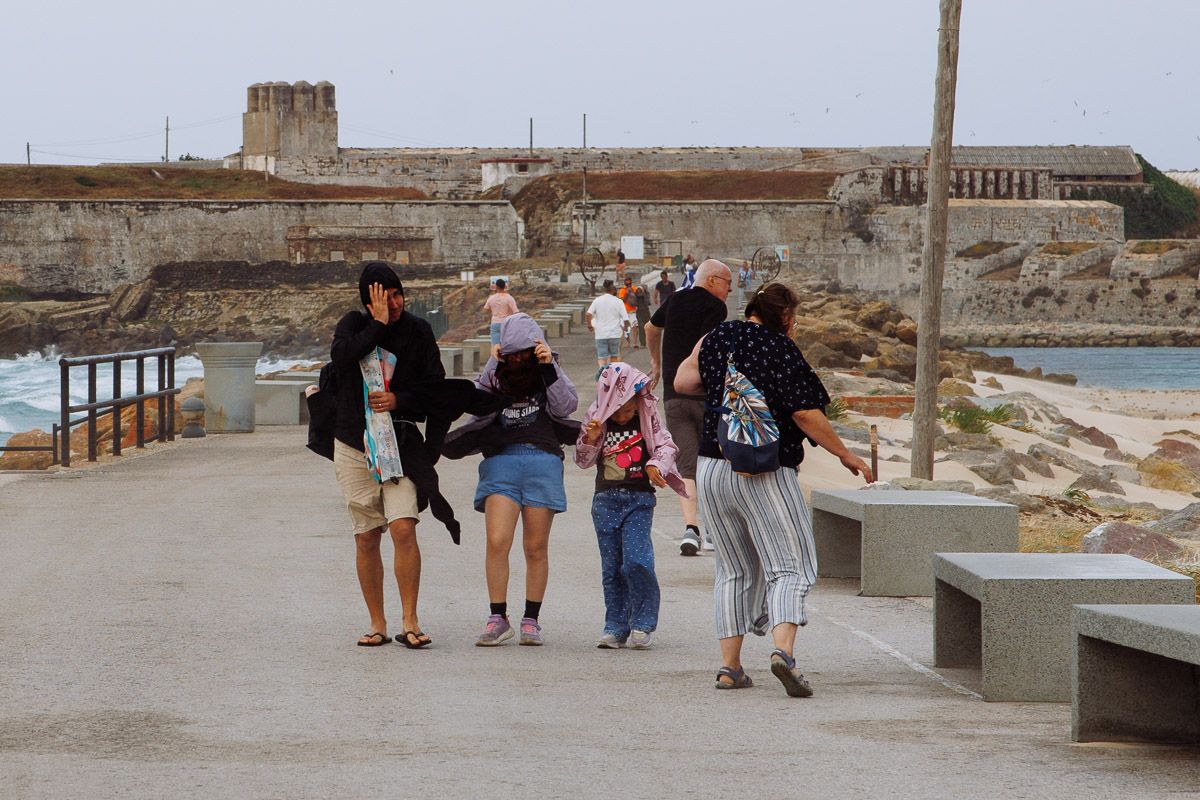 Un día de viento fuerte en Tarifa, en Cádiz.