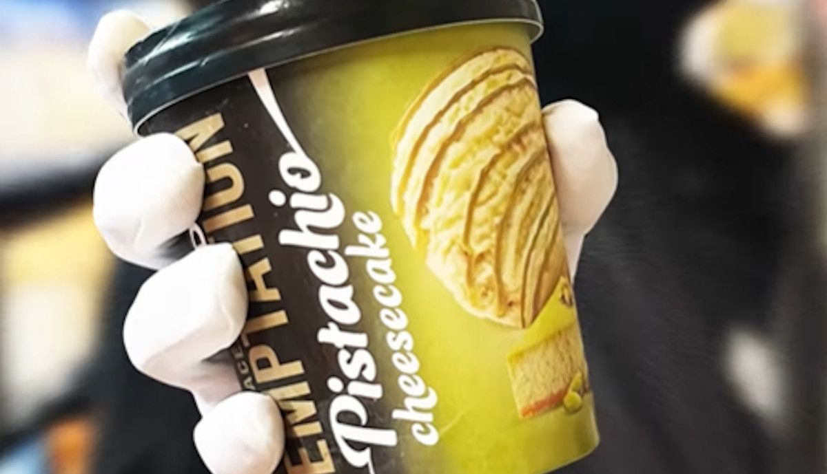 Helado de tarta de queso con pistacho en DIA.