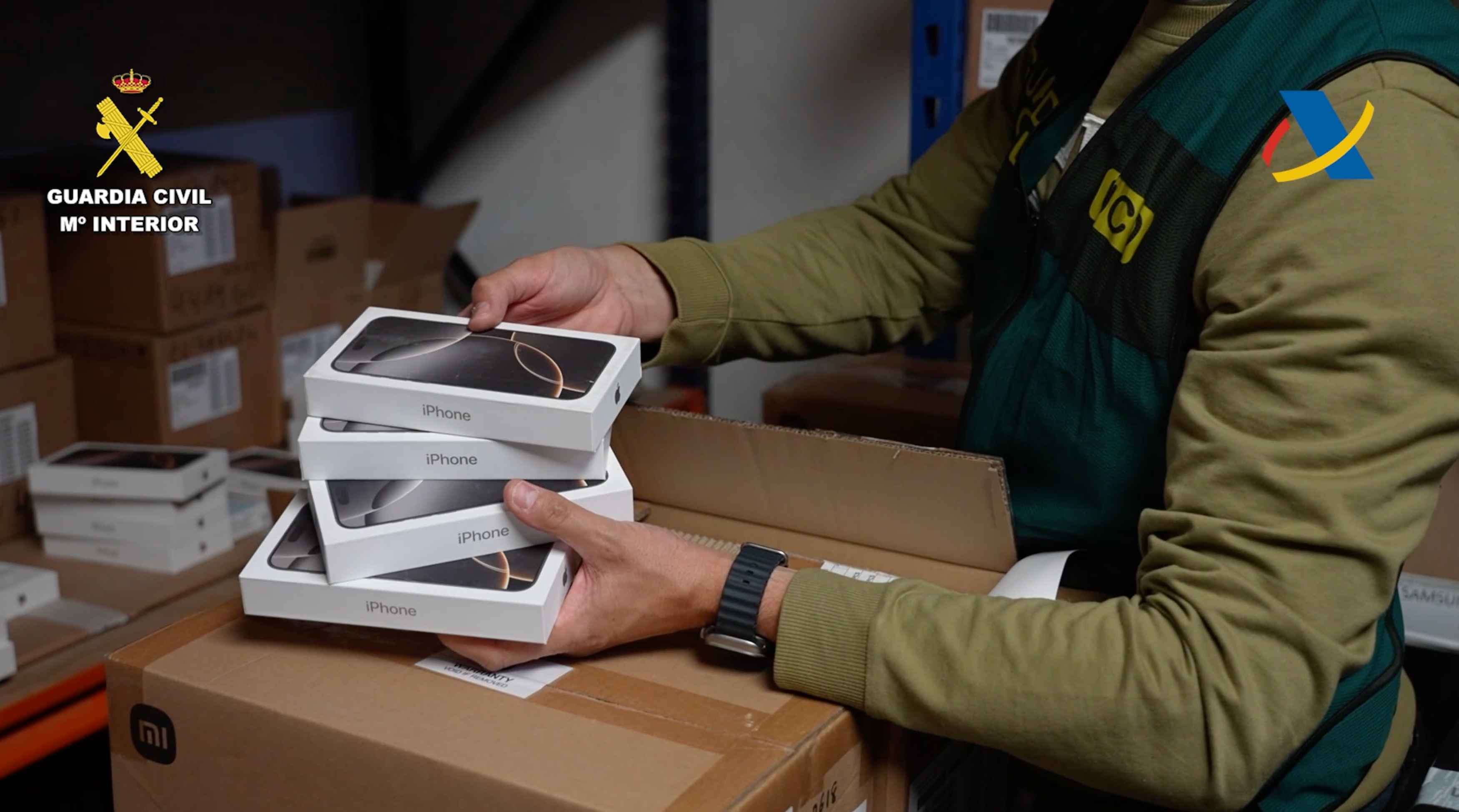 Imagen de la operación conjunto de la Guardia Civil y la Agencia Tributaria.