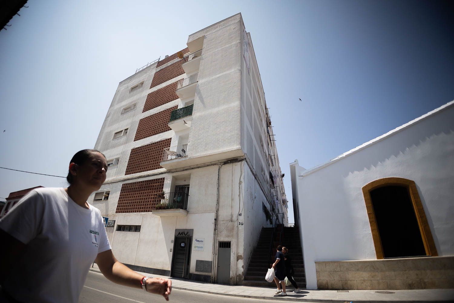 El edificio de Jerez donde están averiados los ascensores.