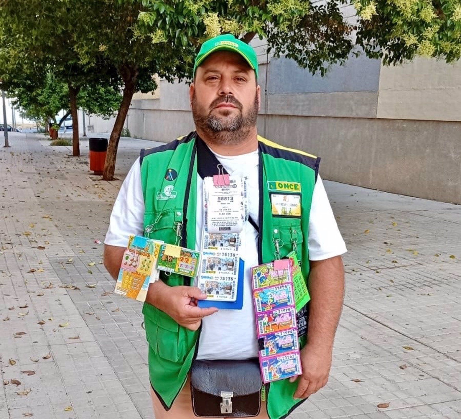 José Antonio, vendedor de la ONCE en Utrera.