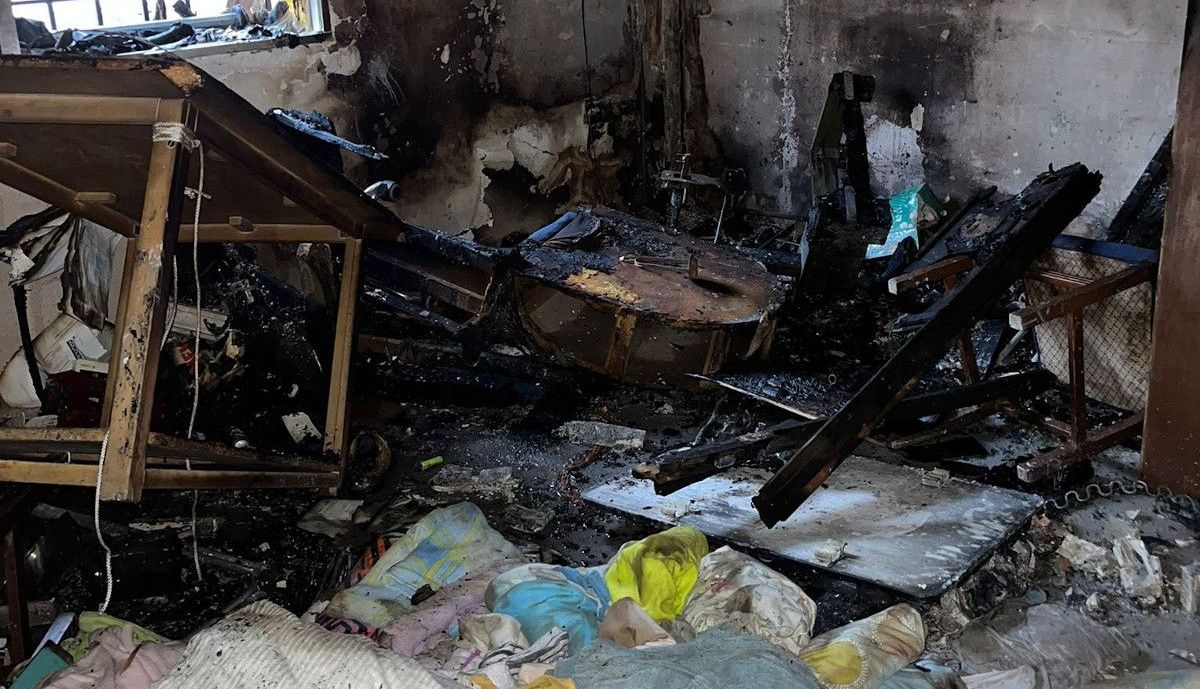 Los enseres han quedado calcinados.