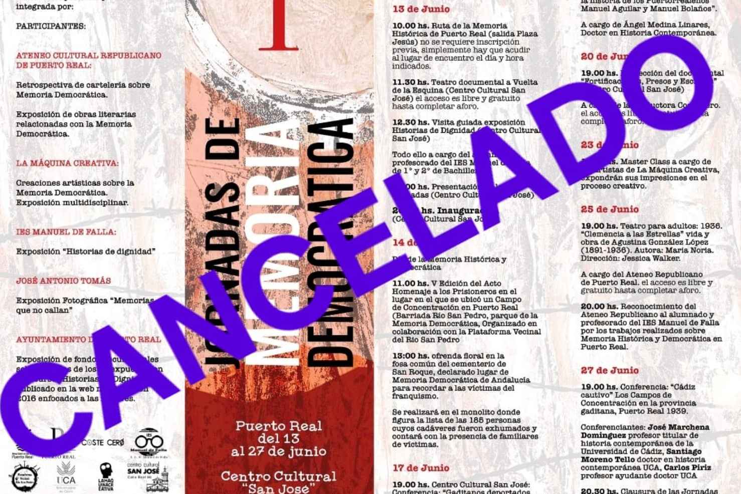 Otro evento más cancelado en Puerto Real. Otro evento más cancelado en Puerto Real.