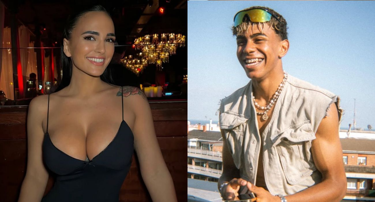 Claudia Bavel y Lamine Yamal, en imágenes de sus redes sociales.