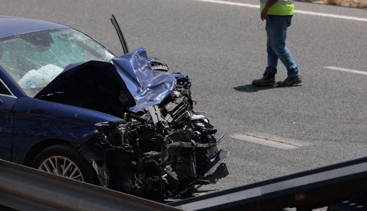 Estado en que quedó uno de los vehículos implicados en el accidente.