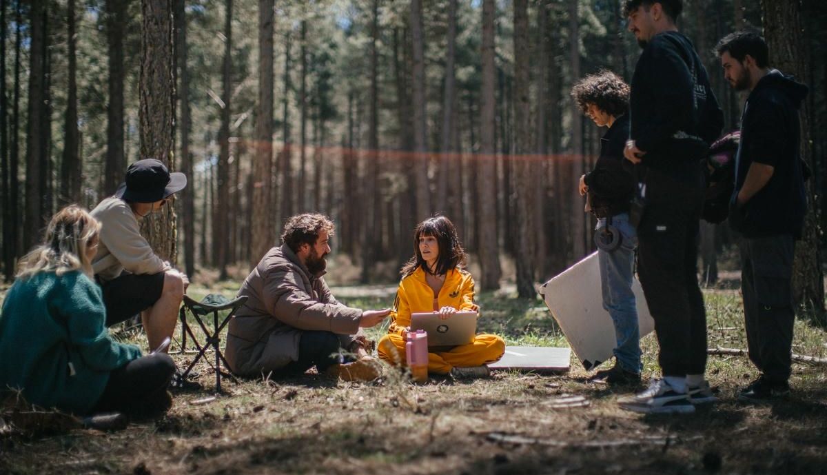 NÉSTOR Y ESTHER ACEBO ENSAYANDO UNA ESCENA 