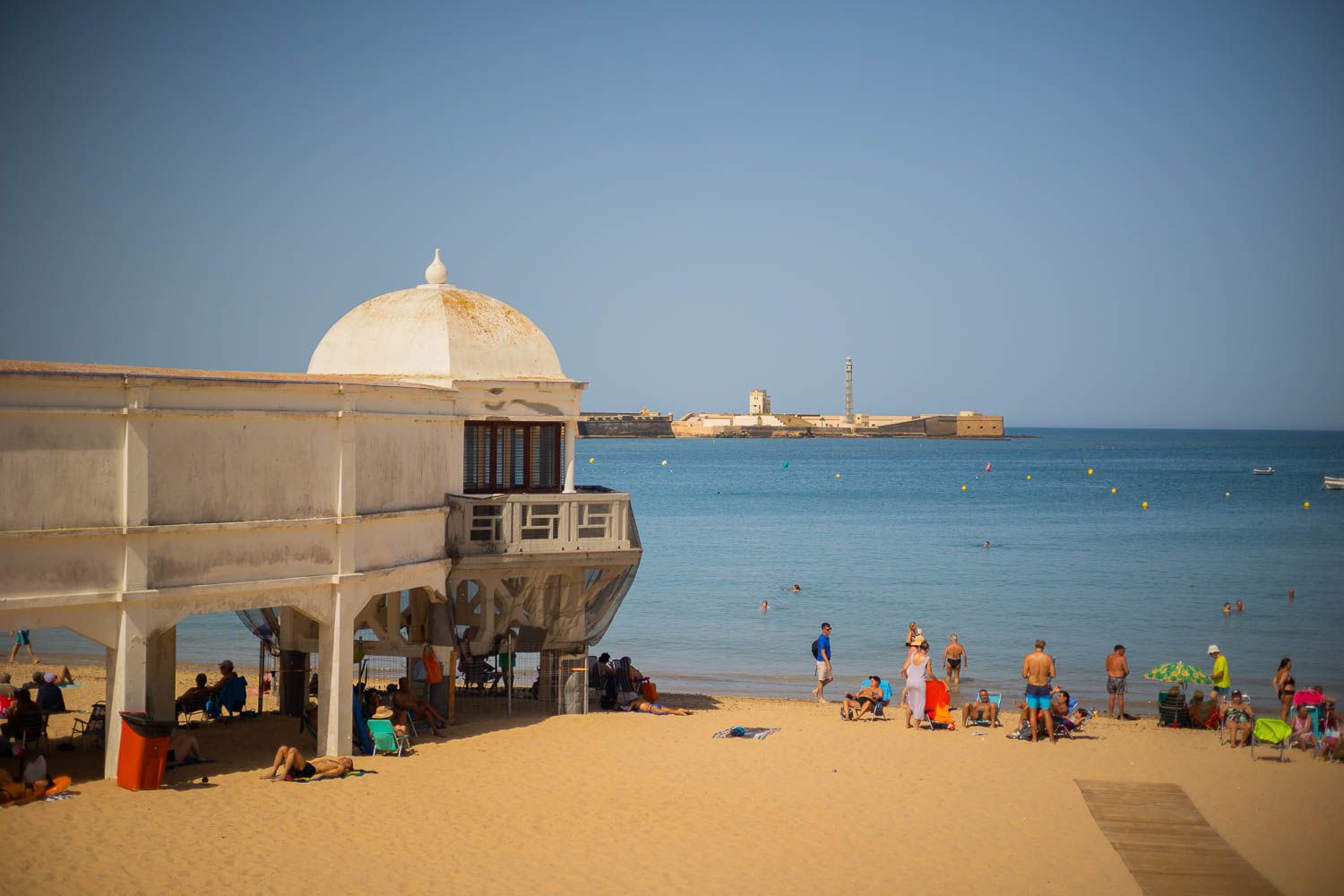 Una imagen de archivo del balneario Nuestra Señora de la Palma, en La Caleta.