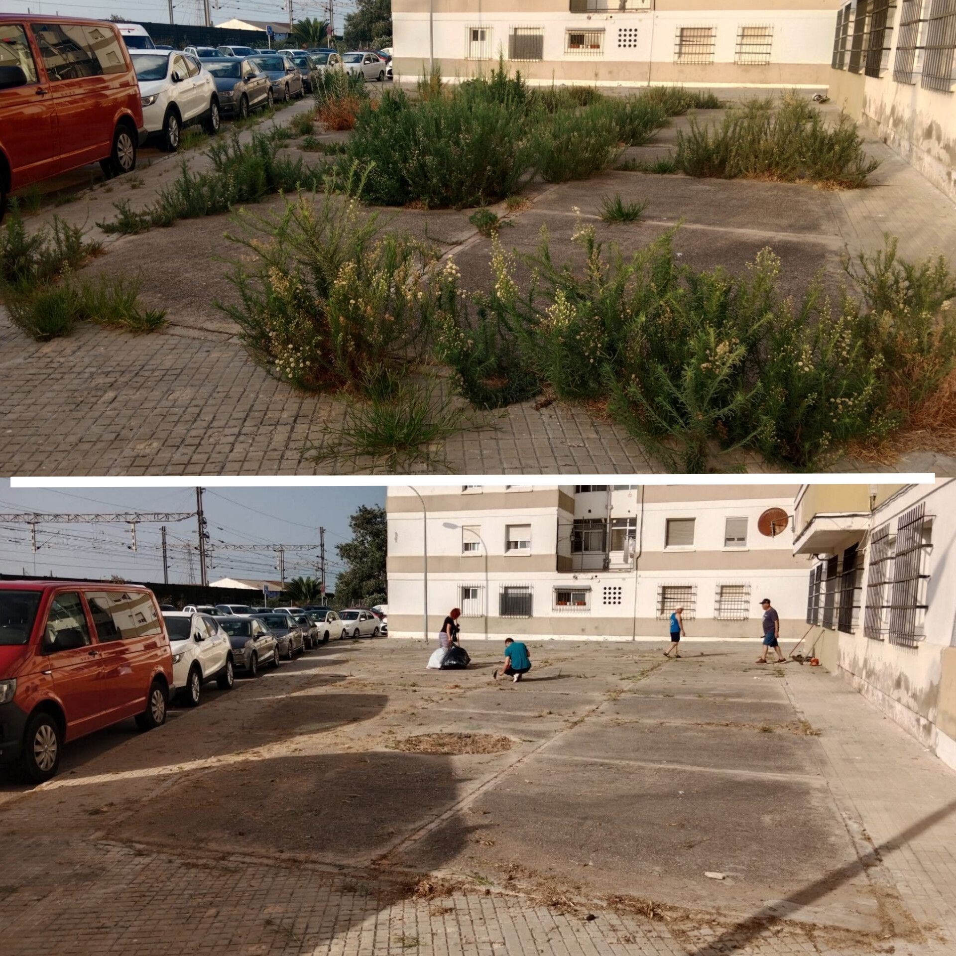 Antes y después de la limpieza