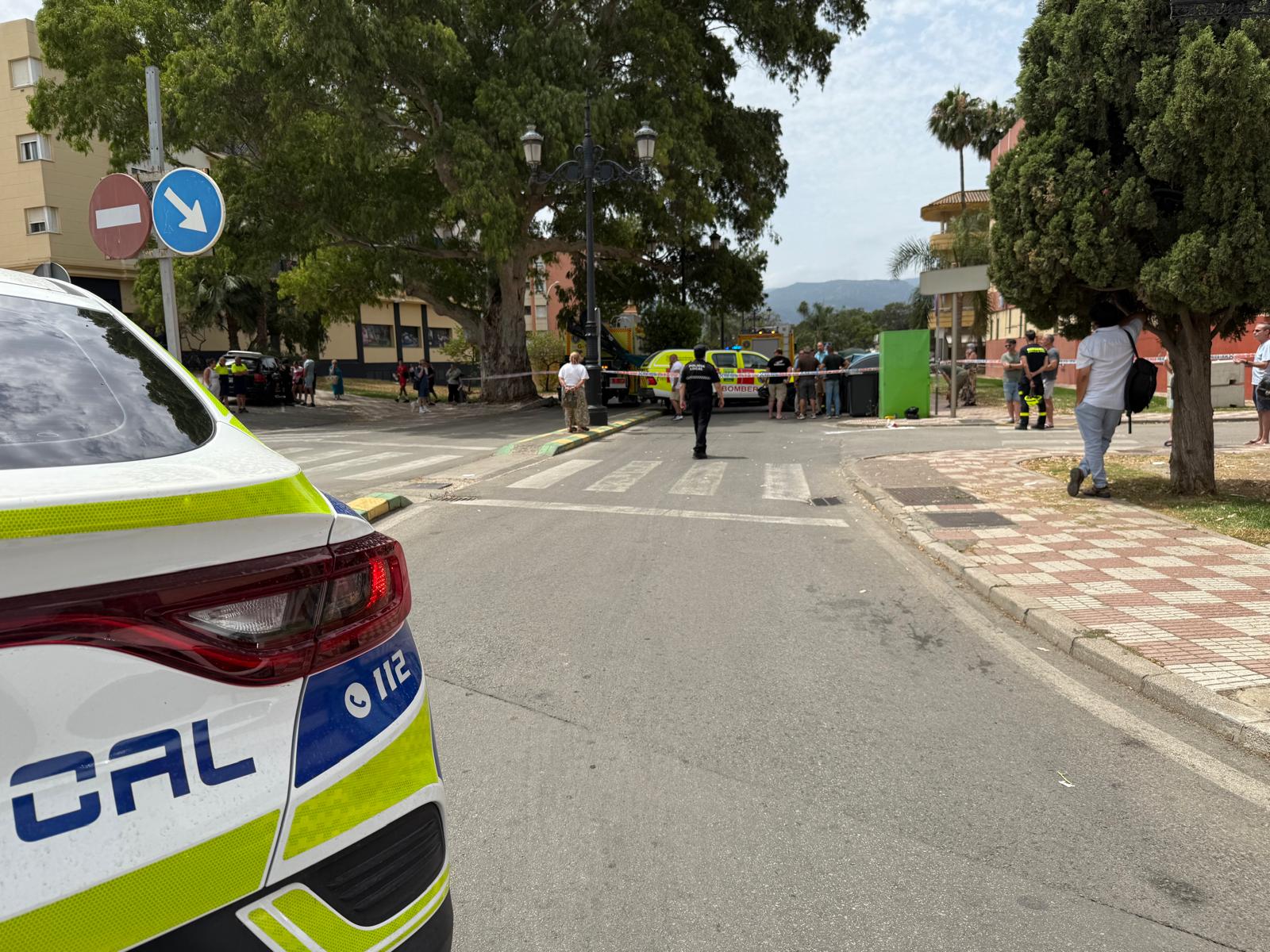 Lugar del accidente en Los Barrios.