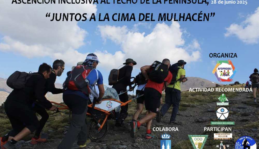 Cartel de la ascensión inclusiva al Mulhacén.