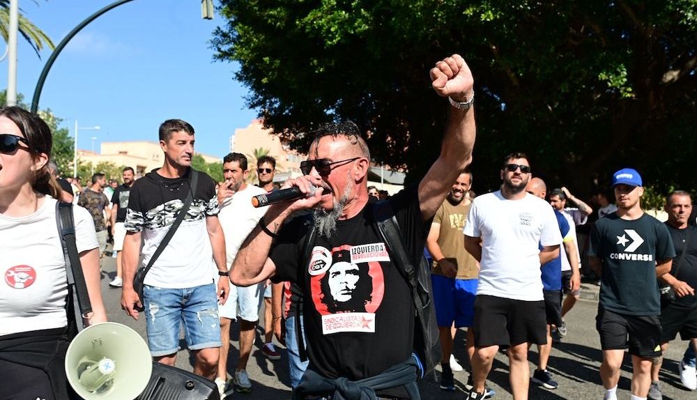 Un momento de las protestas del metal en Cádiz, esta semana.