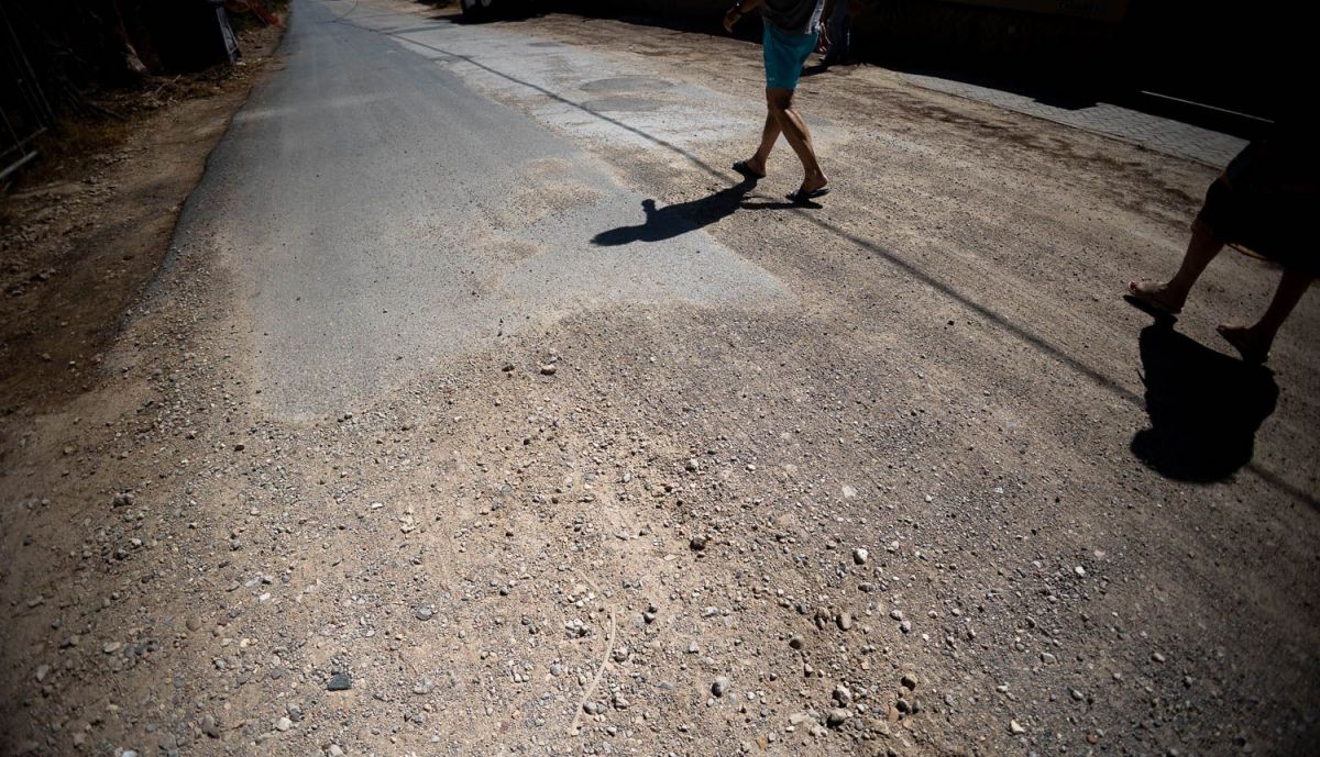Detalle del estado de la carretera.