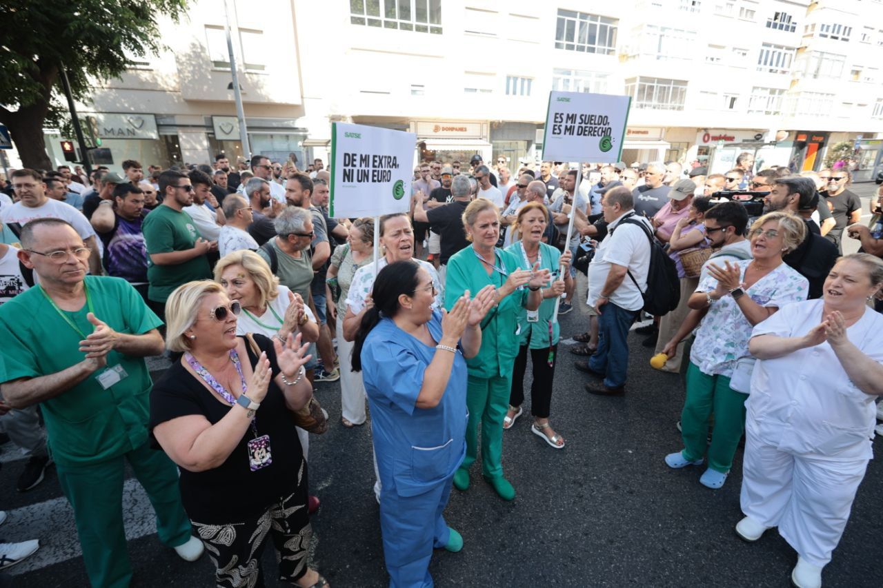 Una protesta de enfermeras en Andalucía.