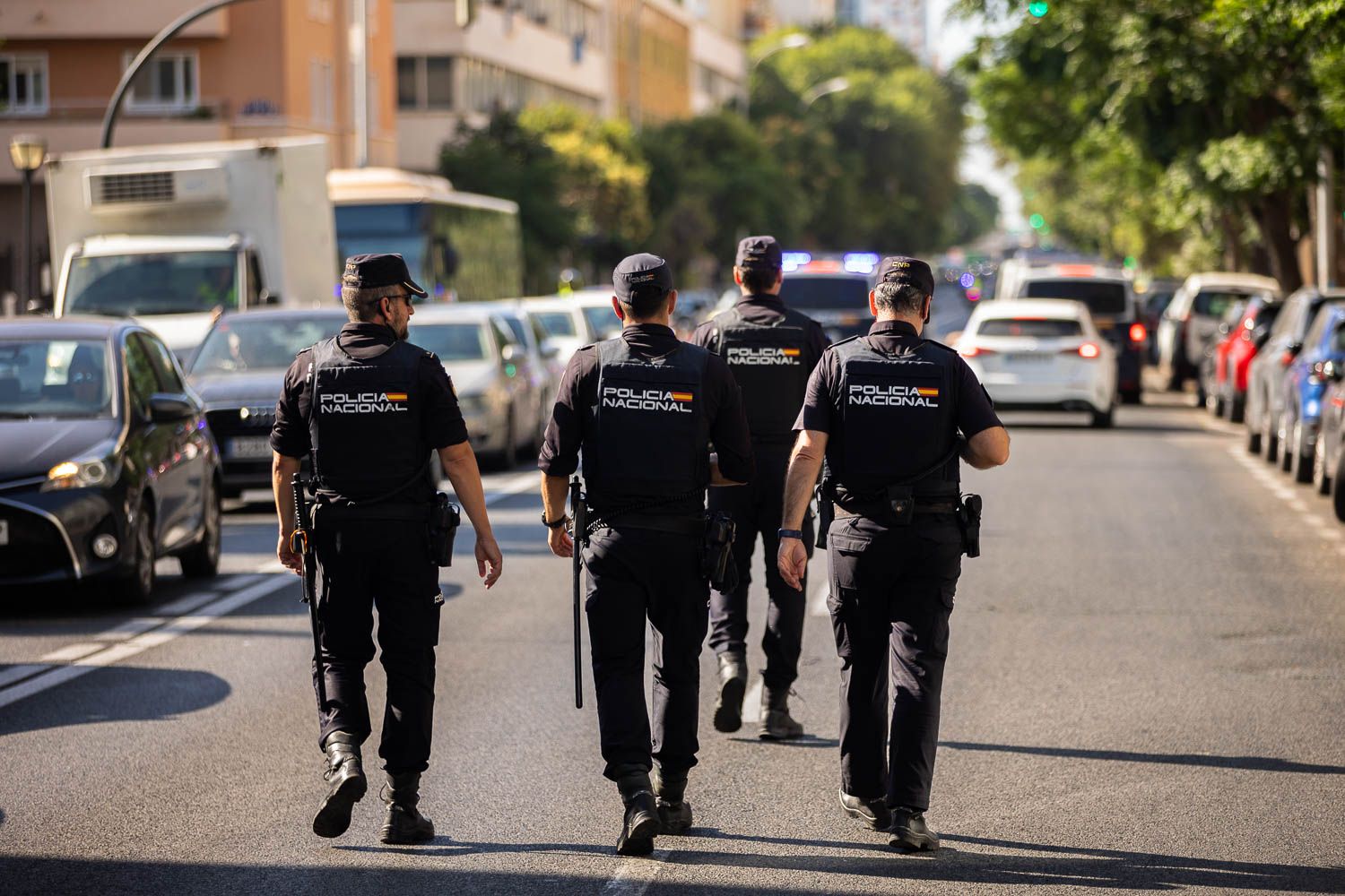 Agentes de Policía Nacional en Cádiz, en una imagen de archivo.