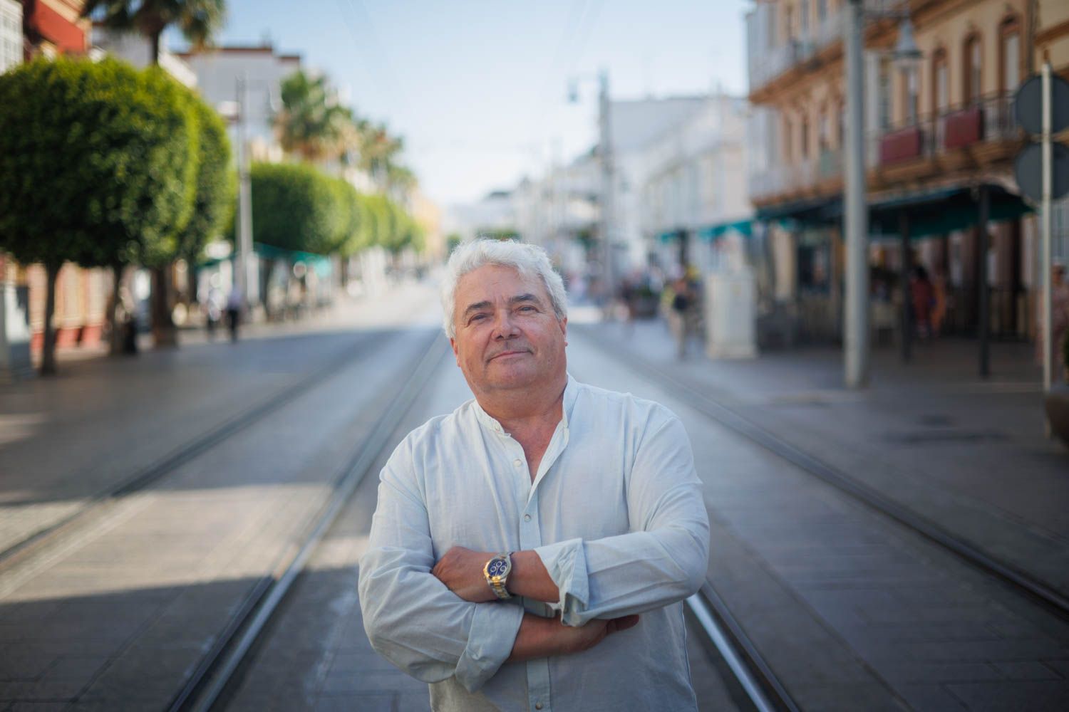 José Ignacio Quintana Balonga, el abogado de la familia de Klara, en la calle Real. 