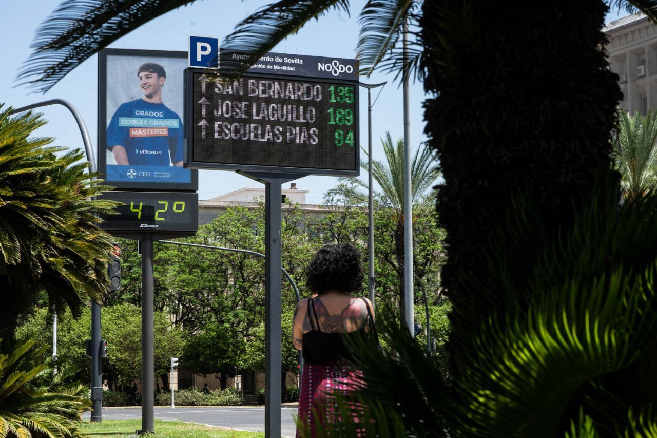 Un termómetro en Sevilla capital. 