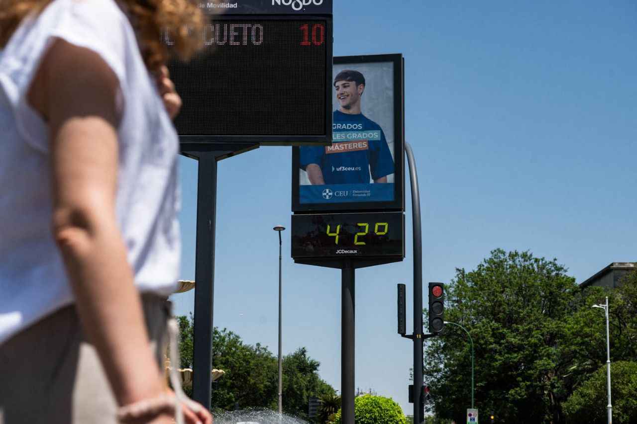 Altas temperaturas en Sevilla capital.