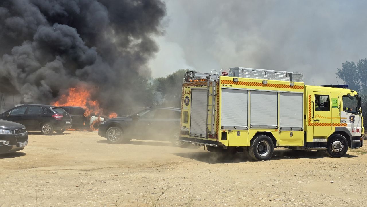 Una de las imágenes que ha dejado el incendio en Pozoalbero.