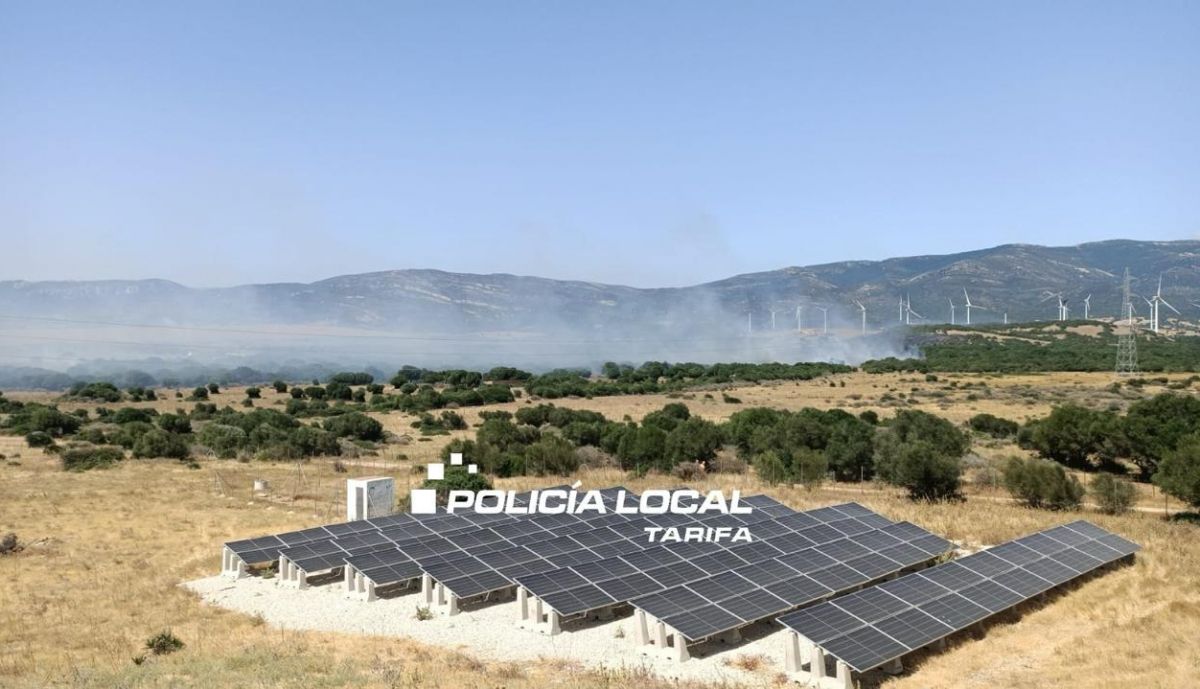 Así avanza el fuego en Tarifa