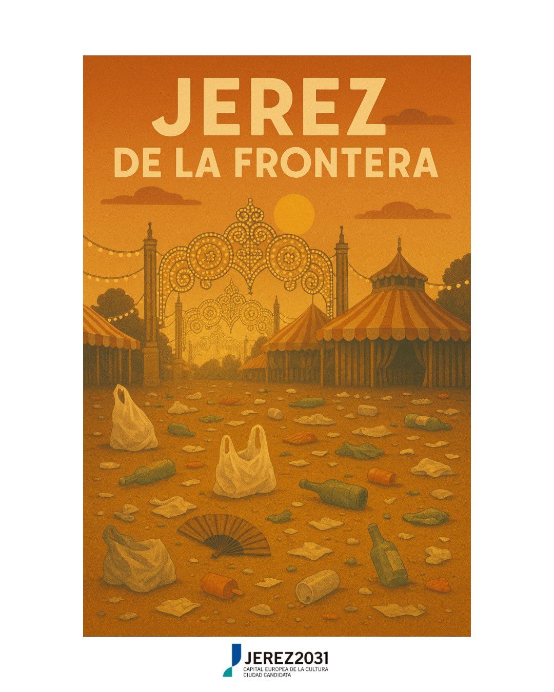 Basura en la Feria de Jerez