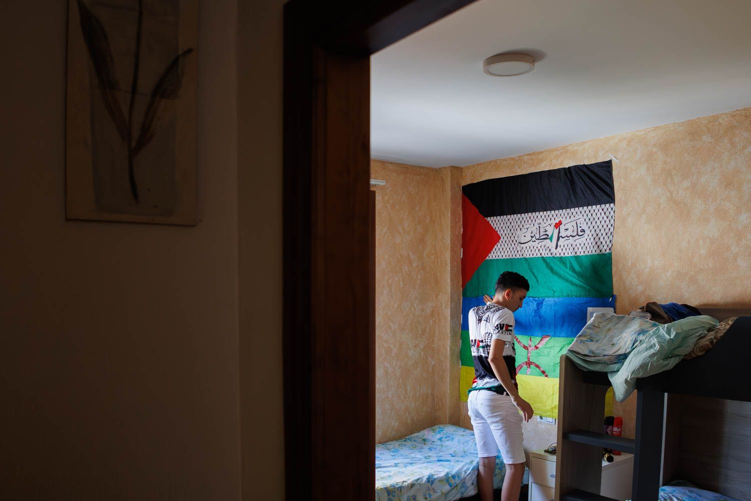 Un piso de migrantes en una imagen reciente. 