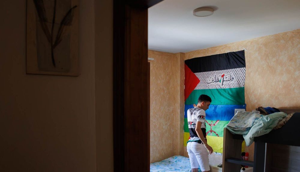 Un piso de migrantes en una imagen reciente. 