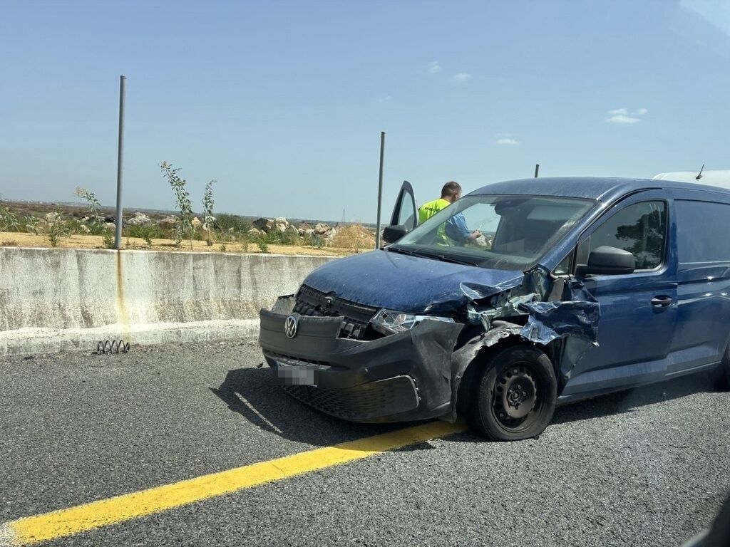 Furgoneta accidentada.