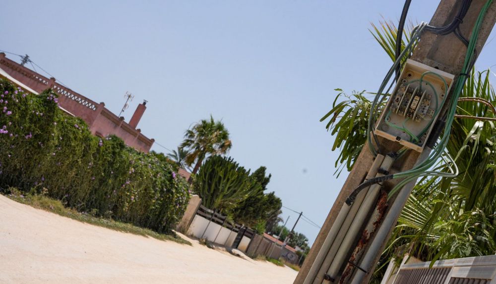 Endesa ha llevado a cabo este miércoles trabajos en El Palmar contra los enganches ilegales.