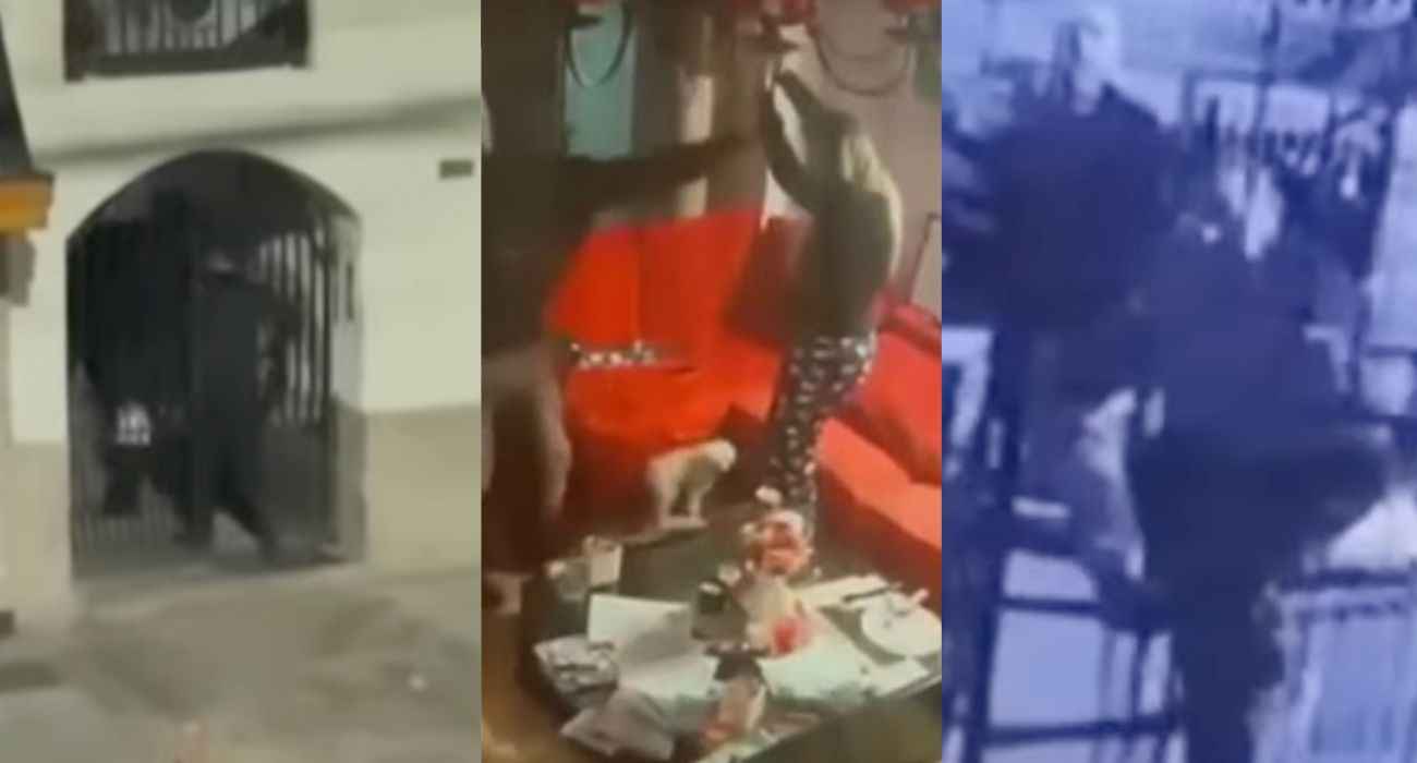 Imágenes del asalto captadas por las cámaras de seguridad.