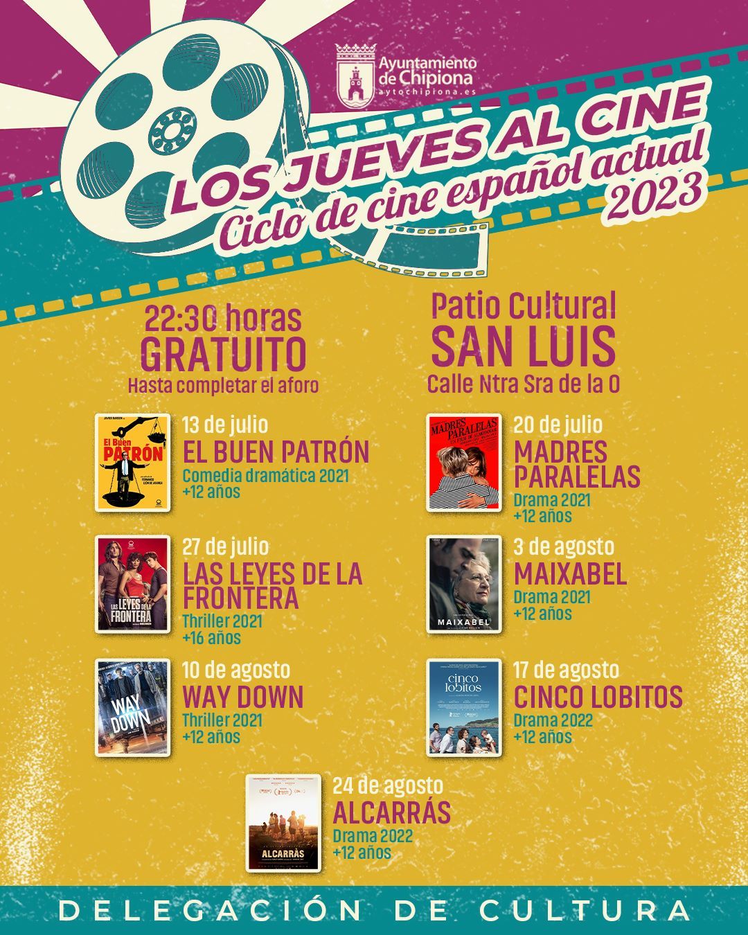 CARTEL LOS JUEVES AL CINE 2023