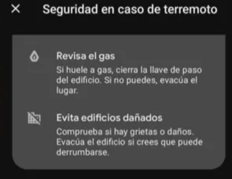 Recomendaciones en la alerta.
