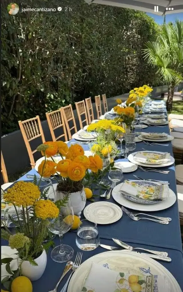 Mesa nupcial de la boda de Jaime Cantizano y Miguel García Golding